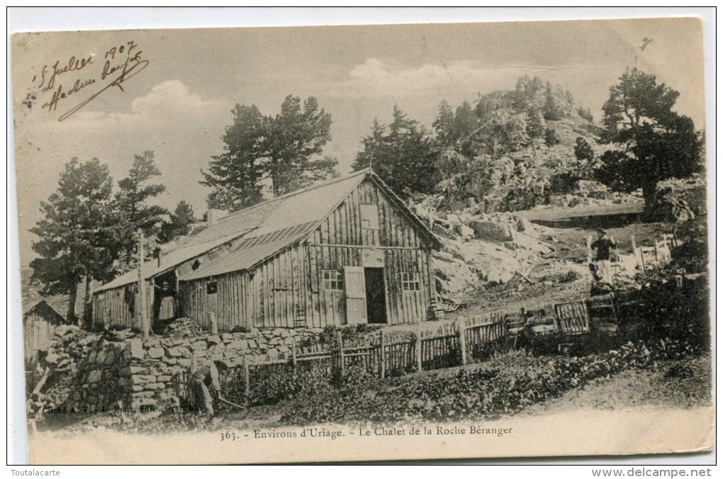 CPA 38 URIAGE LE CHALET DE LA ROCHE BERANGER 1907 - Uriage