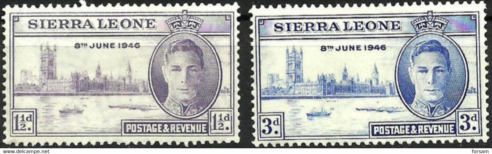 SIERRA LEONE..1946..Michel # 167-168...MLH. - Sierra Leone (...-1960)