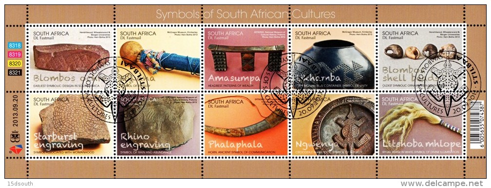 South Africa - 2013 Cultural Symbols Sheet (o) - Gebraucht