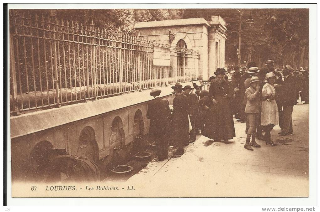 LOURDES , Les Robinets , CPA ANIMEE - Lourdes