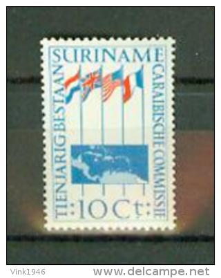 Suriname Surinam 1956,1V ,vlag,flag,Caribeanmap,kaart,,MNH/Postfris, (E1440) - Andere & Zonder Classificatie