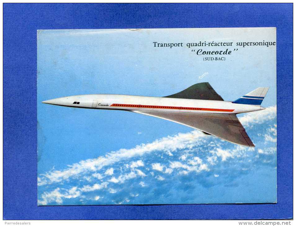 Avion - Concorde En Vol - Supersonique - Sud Aviation Et British Aircraft Corporation - 2 Scans - 1946-....: Moderne