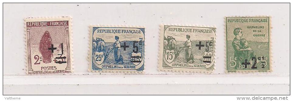 FRANCE  ( F21 - 5 )  1922  N° YVERT ET TELLIER  N° 162/165  N* - Neufs