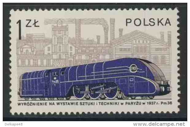 Poland Polska Polen 1978 Mi 2545 YT 2372 SG 2532 ** Streamlined Steam Locomotive No.PM 36-1 (1936) + Cegielski - Eisenbahnen