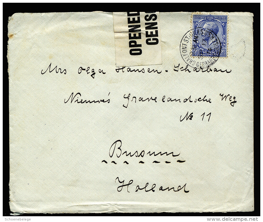 A2240) UK Grossbritannien Cover From London 09/17/1914 To Bussum / Netherlands With Censorship - Covers & Documents