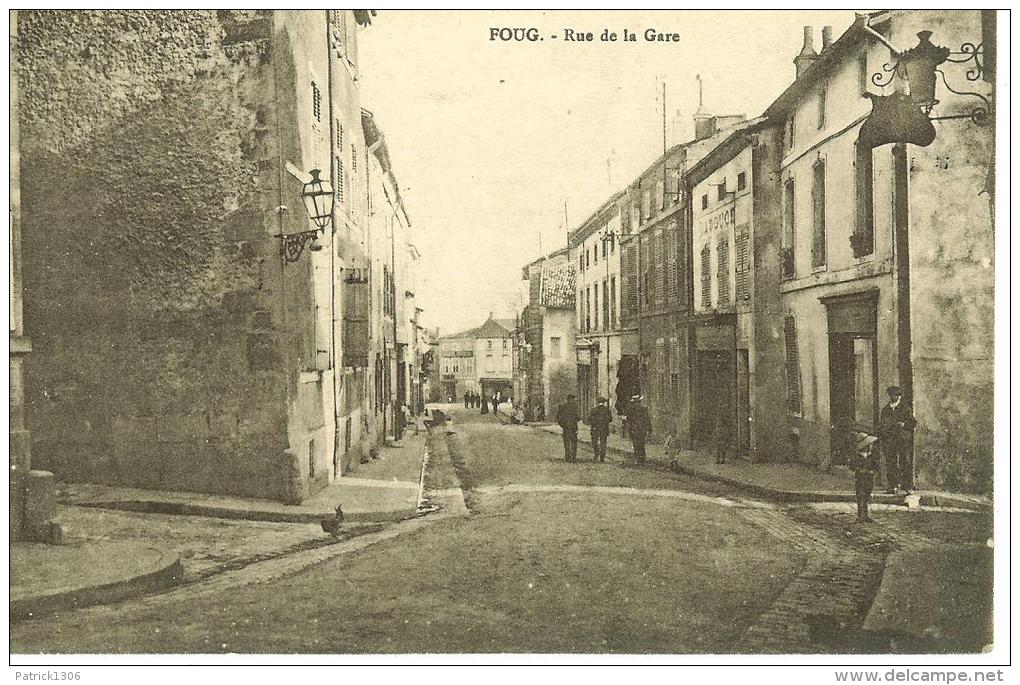 CPA  FOUG, Rue De La Gare, Franchise Postale  8587 - Foug