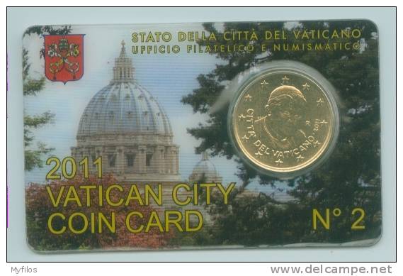 2011VATICANO VATIKAN COIN CARD CENT. 50 N° 2 - Vatican