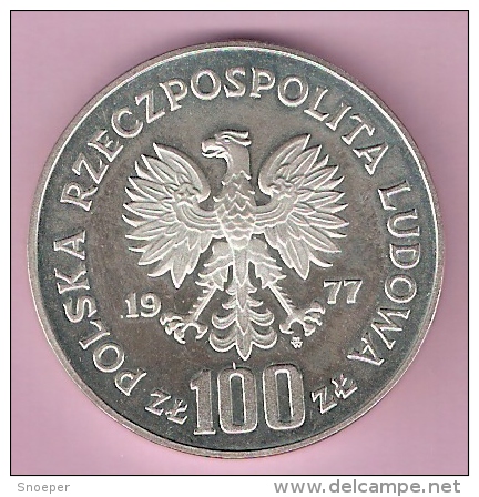 Polen 100 Zlotych 1977  Km  88  Proof  Catalog Val. 45$ - Polen