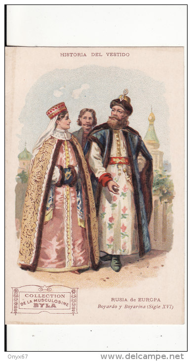 Carte RUSSE-RUSSIE-Costume-PUBLICITE MUSCULOSINE-VACHE-BOEUF-MEDICINE-GENTILLY (Val-de-marne) - Rusland