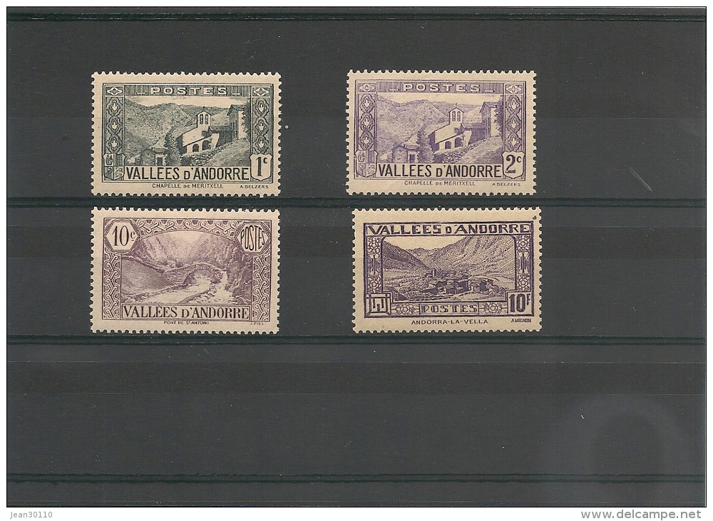 ANDORRE Année 1932/33 N° Y/T 24** 25* 28* 44** - Unused Stamps