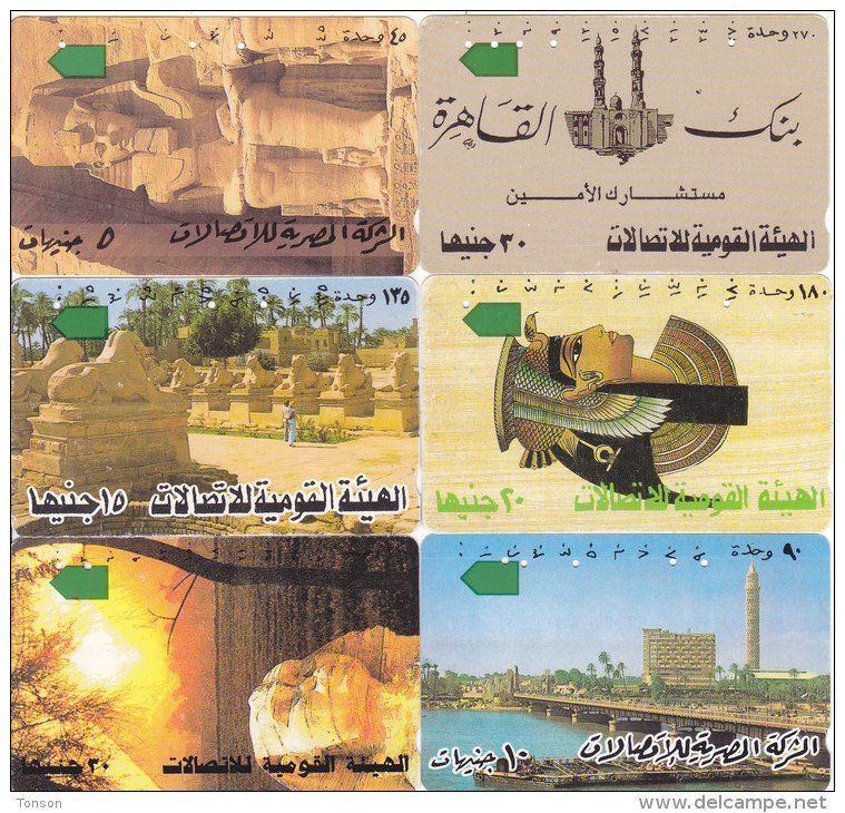Egypt,  6 Different Tamura Cards , 2 Scans. - Aegypten