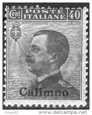 1912 Calino - Francobolli D´Italia Soprastampati 40 C - Egée (Calino)