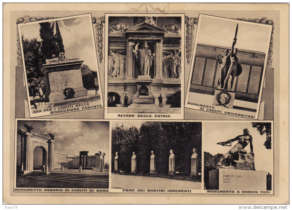 ASSOCIAZIONE NAZIONALE COMBATTENTI  /  Adunata Nazionale Di Roma - Ventennale Della Vittoria 1938 - Monuments Aux Morts