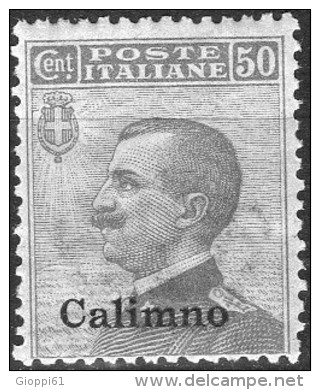 1912 Calino - Francobolli D´Italia Soprastampati 50 C - Egée (Calino)