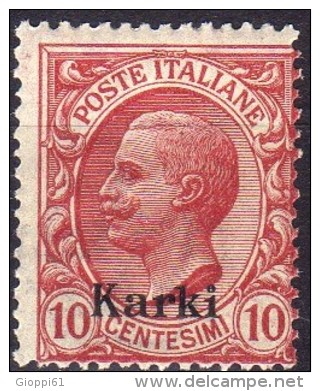 1912 Carchi - Francobolli D´Italia Soprastampati 10 C - Egeo (Carchi)