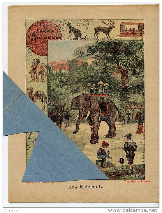 ELEPHANT CORNAC  ZOO Couverture Protège Cahier Le JARDIN D´ ACCLIMATATION / Coll. C. CHARIER SAUMUR - Book Covers