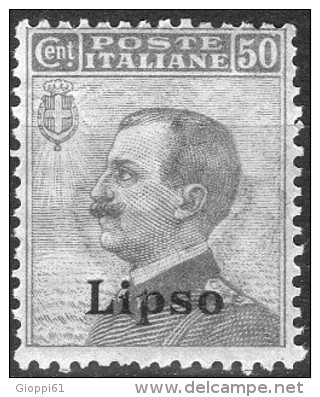 1912 Lipso - Francobolli D´Italia Soprastampati 50 C - Aegean (Lipso)