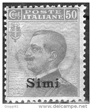 1912 Simi - Francobolli D´Italia Soprastampati 50 C - Egée (Simi)