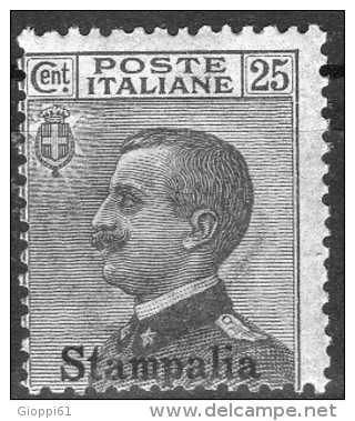 1912 Stampalia - Francobolli D´Italia Soprastampati 25 C - Aegean (Stampalia)