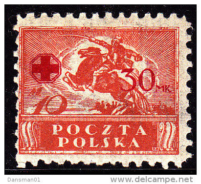 POLAND 1921 Red Cross Fi 123 Mint Hinged - Unused Stamps