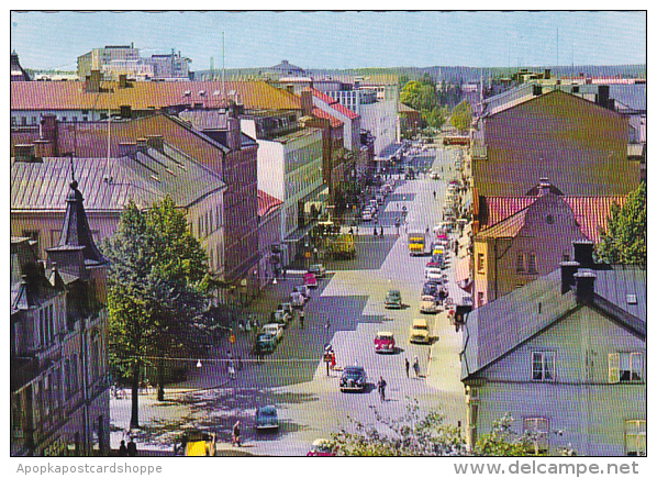 Sweden Karlstad Drottinggatan Street Scene 1956 - Suède