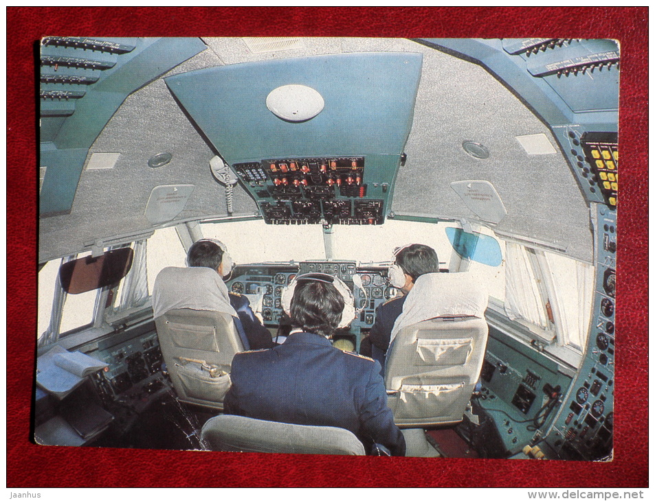 Inside The Cockpit Of The IL-86 - Soviet Airplane - Aeroflot - 1983 - Russia USSR - Unused - 1946-....: Moderne