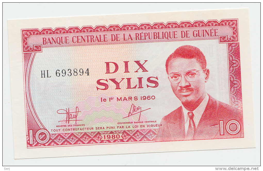 Guinea 10 Sylis 1980 UNC NEUF P 23 - Guinea