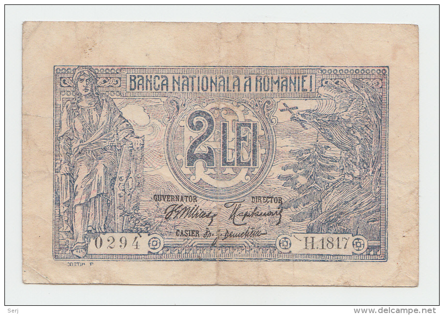 ROMANIA 2 Lei 1915 VF P 18 - Rumänien