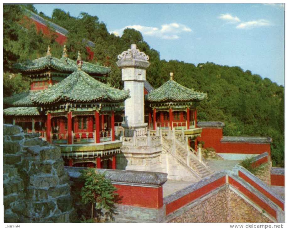 (333) China - Temple And Pagoda + Bridge And Lake - Bouddhisme