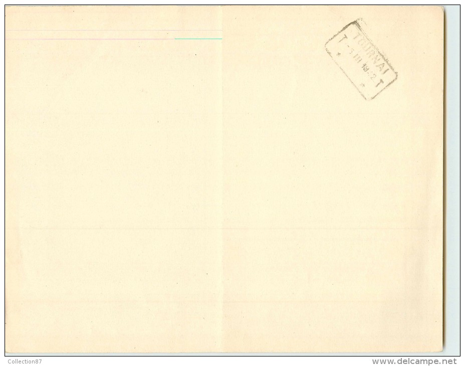 BELGIE - TELEGRAMME De 1942 De TOURNAI - ILLUSTRATEUR MONTALD - FEMME Aux FLEURS -BELGIUM - BELGIQUE - DOS VISIBLE - Telegrammen