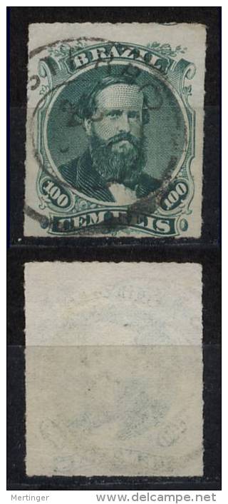 Brazil 1876 Dom Pedro 100R Mi# 34 Used Nice Postmark - Used Stamps