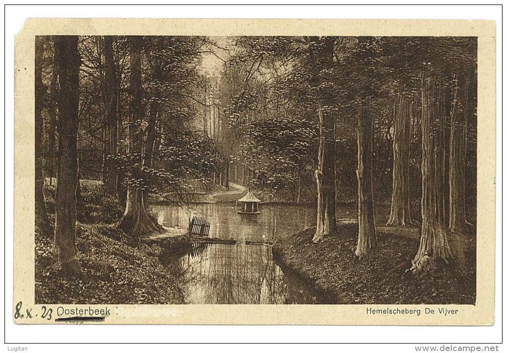 CARTOLINA -  OLANDA - OOSTERBEEK  - PAESAGGIO BOSCHIVO  -  VIAGGIATA NEL 1923 - SECONDA SCELTA - Oosterbeek