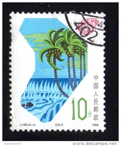 CHINE Oblitération Ronde Used Stamp Cocotiers 1988 - Usati