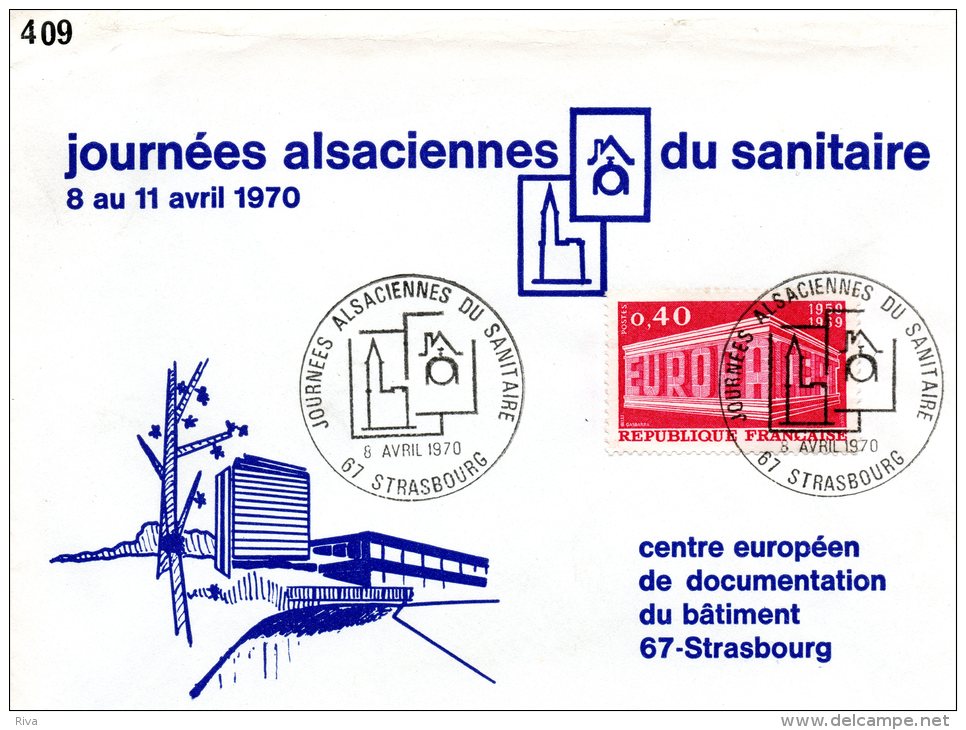 Pli Avec Valeur Europa ( Journées Alsaciennes Du Sanitaire )avec Cachet. - Cartas & Documentos