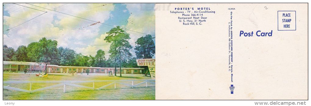 CPSM 9X14 De SOUTH CAROLINA - PORTER'S MOTEL U.S. Hwy.21 North ROCK HILL S.C. - Rock Hill