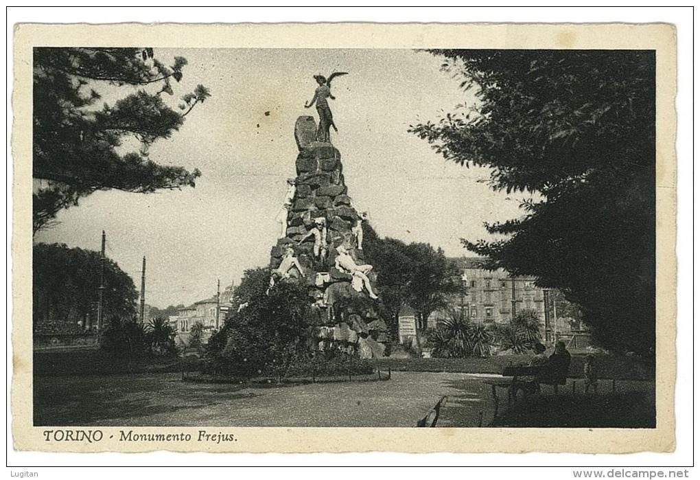 CARTOLINA - TORINO - MONUMENTO FREJUS  - VIAGGIATA NEL 1933 - Autres Monuments, édifices