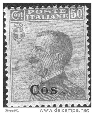 1912 Coo - Francobolli D´Italia Sovrastampati 50 C - Aegean (Coo)