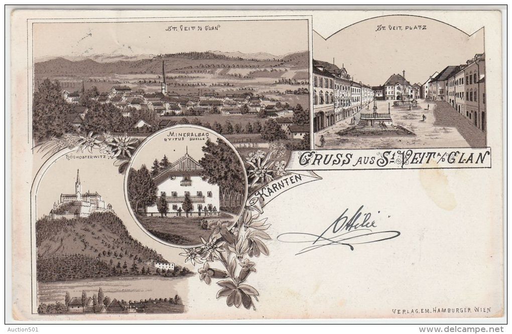 18962g ST. VEIT An Der GLAN - Panorama - Platz - Mineralbad - St. Veit An Der Glan