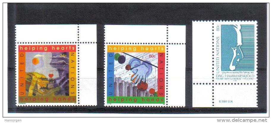 ESS516 UNO NEW YORK 2001 MICHL 860/61 + 880 ** - Unused Stamps