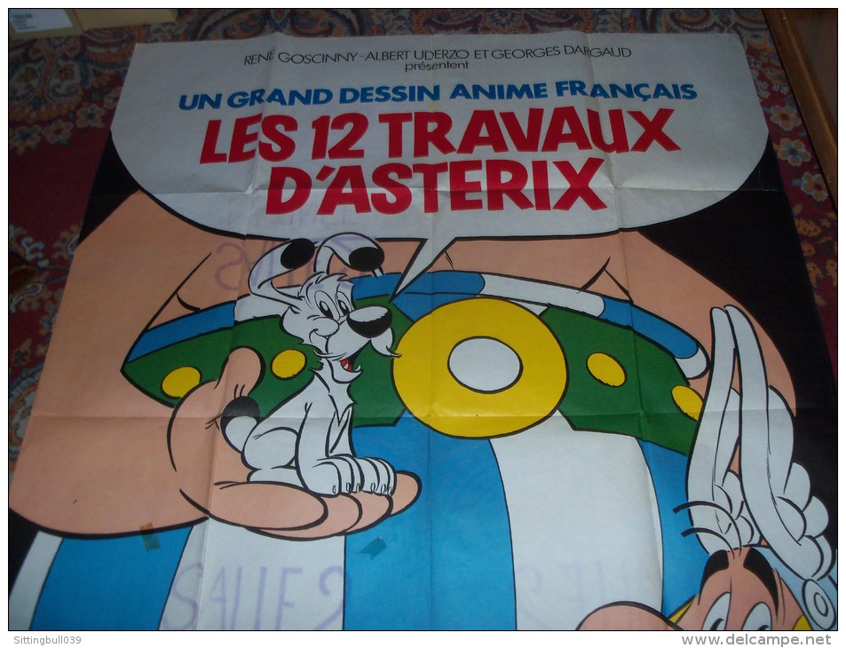 Les 12 Travaux D'Astérix. Grande Affiche Du Film. Dessin Animé Français. 1976. GOSCINNY - UDERZO - Afiches & Offsets