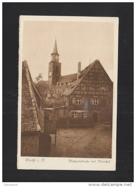 AK Fürth Michaelskirche Mit Pfarrhof 1937 - Fürth