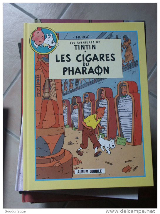 TINTIN ALBUM DOUBLE LES CIGARES DU PHARAON / LE LOTUS BLEU   HERGE - Tintin