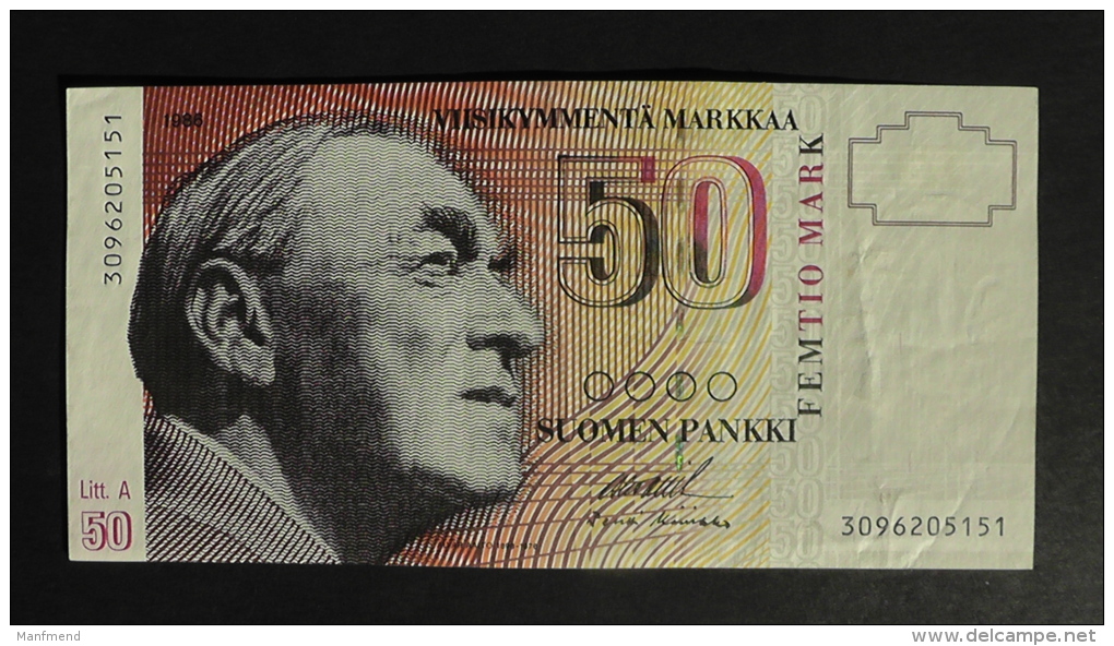 Finland - 50 Markkaa - 1991 - P 118 - VF+ - Look Scan - Finnland