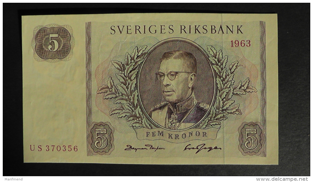 Sweden - 5 Kronor - 1963 - P 50b - Unc - Look Scan - Suède