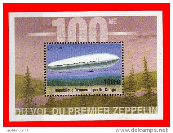 BL194** (2043) Centenaire Du Zeppelin / Honderd Jaar Zeppelin - CONGO - Nuevos