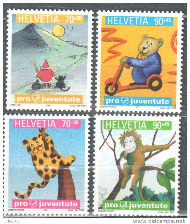 Switzerland 2001 Art Illustration   Michel 1772-1775 MNH (**) - Nuevos