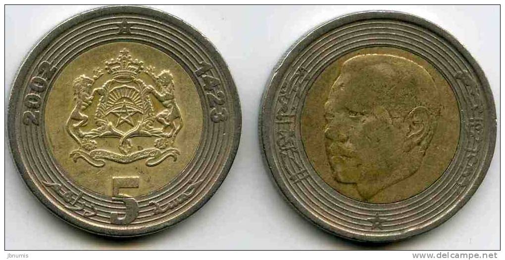 Maroc Morocco 5 Dirhams 2002 1423 KM 109 - Morocco