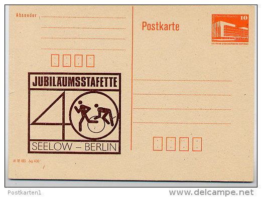 DDR P86II-26-89 C58 Privater Zudruck JUBILÄUMSSTAFETTE Berlin 1989 - Privatpostkarten - Ungebraucht
