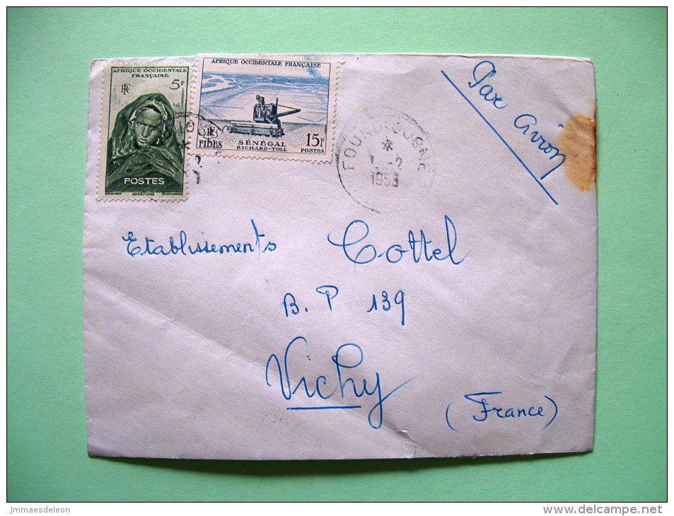 French West Africa 1958 Cover To France - Woman Of Mauritania - Agriculture Harvester - Covers & Documents