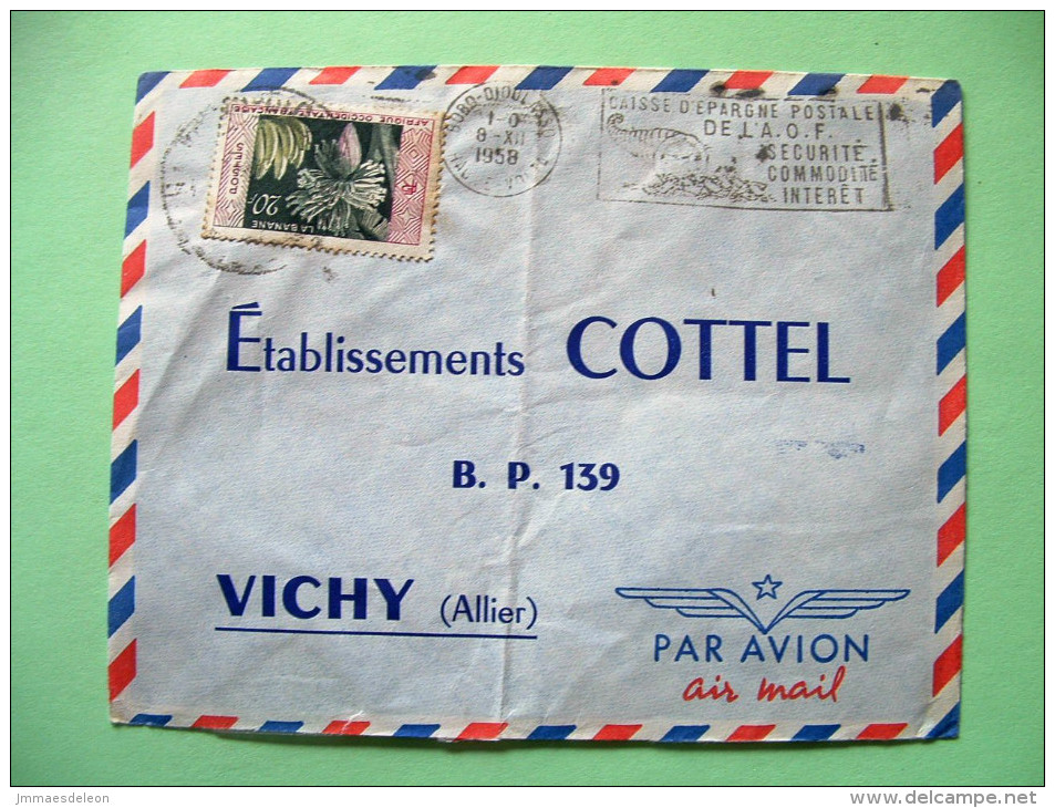 French West Africa - Upper Volta 1958 Cover To France - Bananas - Caisse D'epargne - Brieven En Documenten